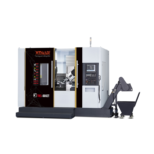 TMS-600ZT万向动力头带刀塔尾顶车铣复合数控车床 （五轴五联动）