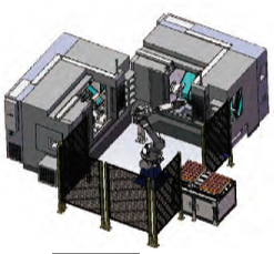 1拖2六轴关节机机器人陈列交接式料盘