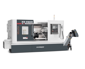XD-V80K-890 长轴刀塔尾顶数控车床（最大加工长度890mm，最大棒料通孔直径Φ90mm）